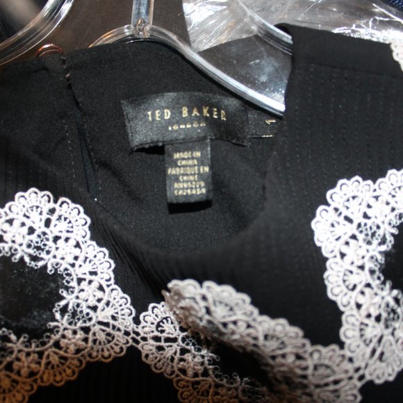 Ted Baker Avianah Lace Trim Fit & Flare Dress - Picture 6 of 7